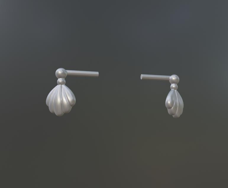 Seashell Earrings for Monster High doll