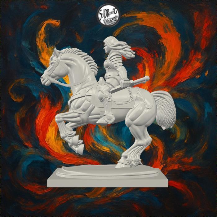 Warrior Maiden on Horseback – SoliDRawinGs SG681