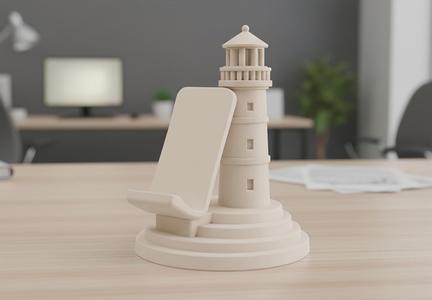 Lighthouse Phone Stand 3D Printable 3D print model