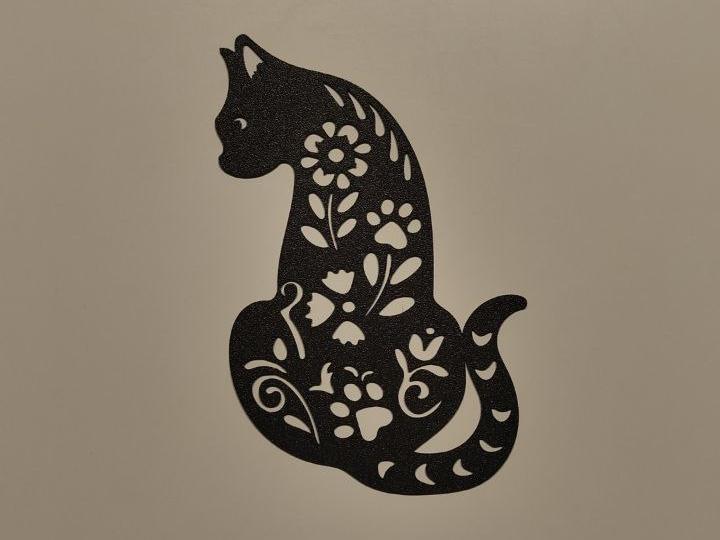Cat silhouette wall art