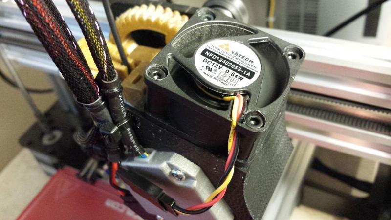 Nema 17 Motor Fan Shroud for Greg's Hinged Accessible Extruder (MakerFarm Prusa i3 i3v)