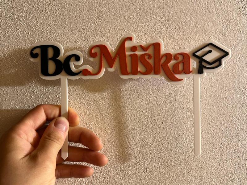 Bc. Miška cake topper