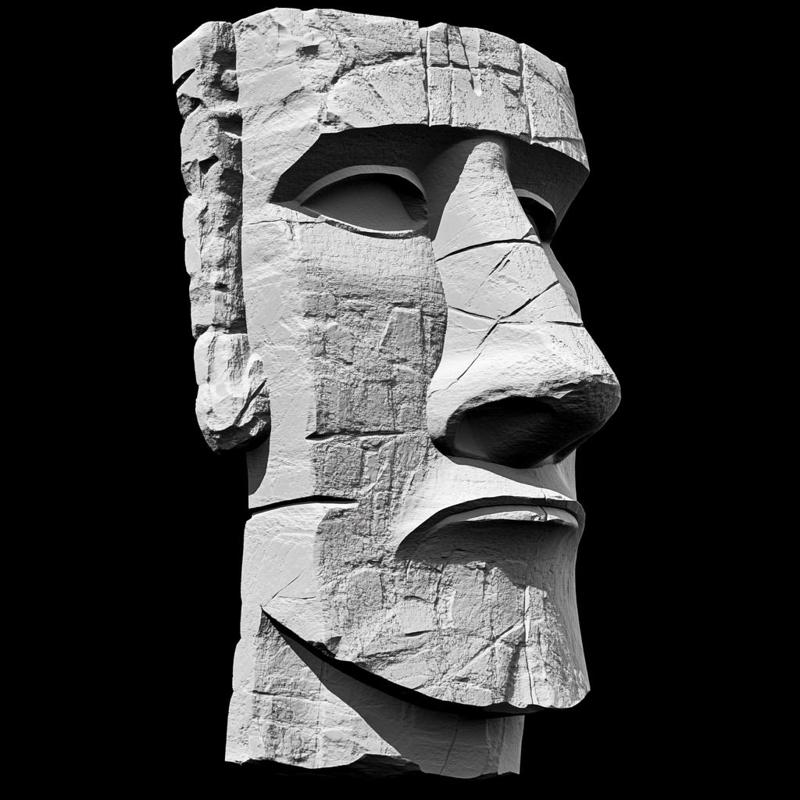 Moai Head Sculpture Easter Island Statue