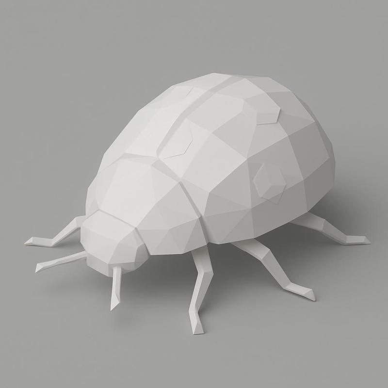 3D Printable Low Poly Ladybug