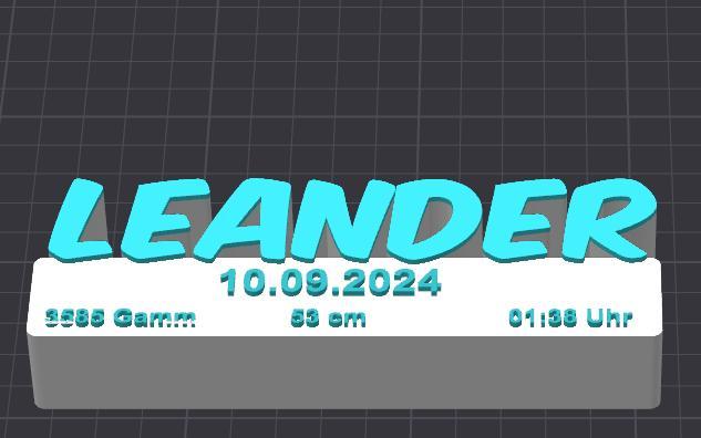 Leander Birth Present, Gift for Leander's Birth