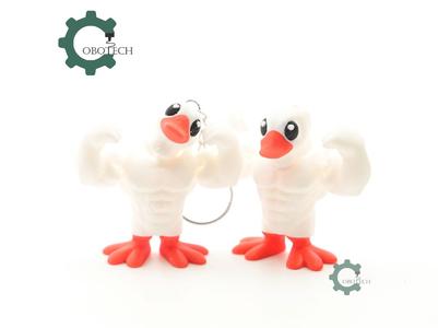Cobotech Bodybuilder Duck Articulated Keychain - Cute Backpack Keychain