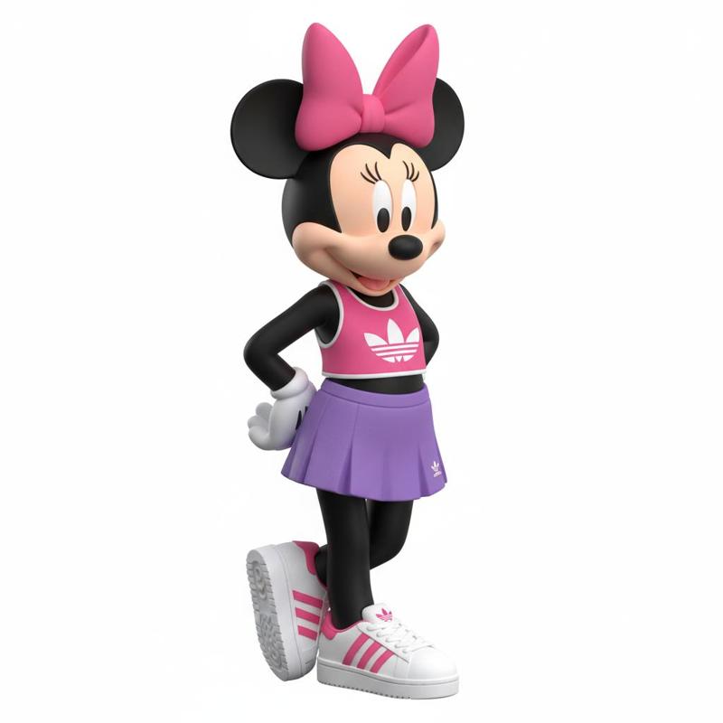 Mickey & Minnie Mouse in Adidas Tennis Outfits - 3D Printable Figurines