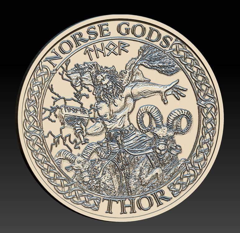 COIN THOR NORSE GOD