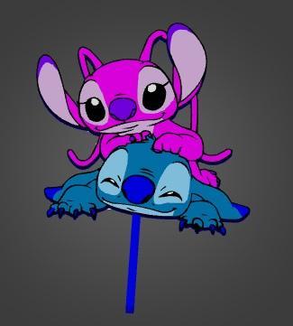 Birthday Pack Stitch - Pencil topper - Cake Topper - Keychain