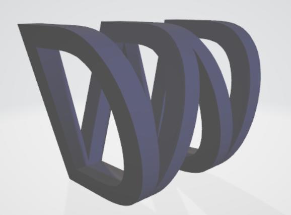 DW art combination letters 90° rotation