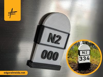 Marco Km Estrada Nacional Portugal (editable)