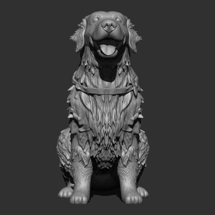 Golden Retriever Female - Realistic and Affectionate Design