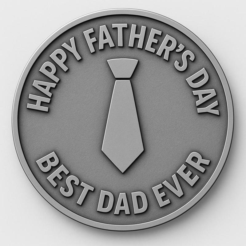 happy fathers day coin token wall art