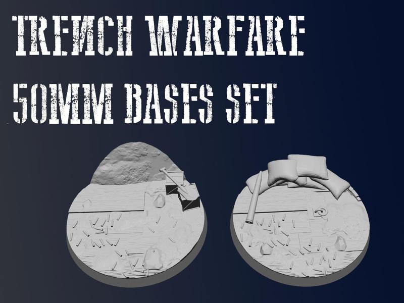 50 mm Trench Warfare Bases Set