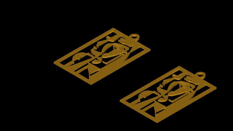 Abstract Cubist Face Pendant Jewelry Art