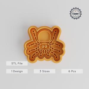 Spider Cookie Cutter & Stamp, Cute Animal Theme, Perfect for Cookies & Fondant, Set of 6 in S/M/L Sizes PRODUCT_5580