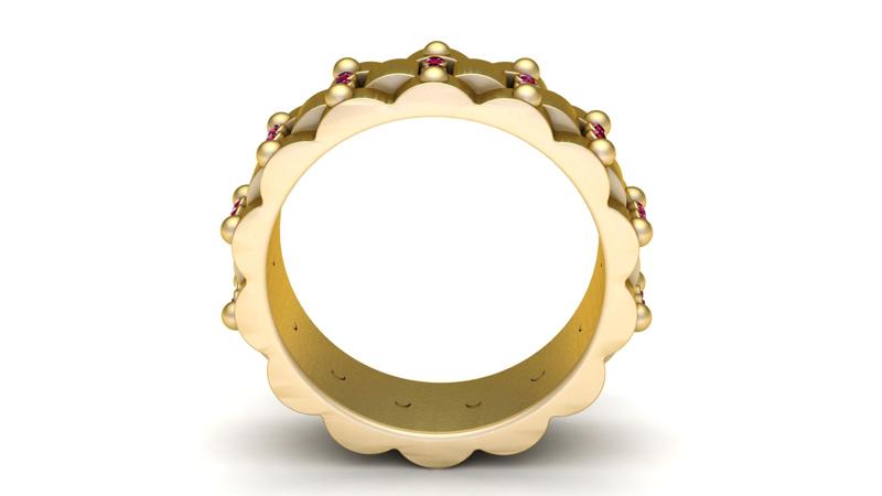 modern gold ring  3D printable model