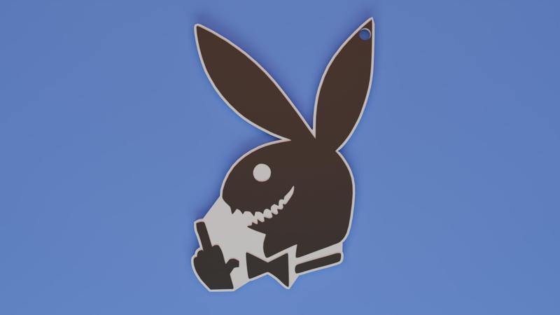 PlayBoy logo keychain