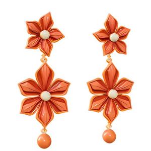 Elegant Floral Drop Earrings