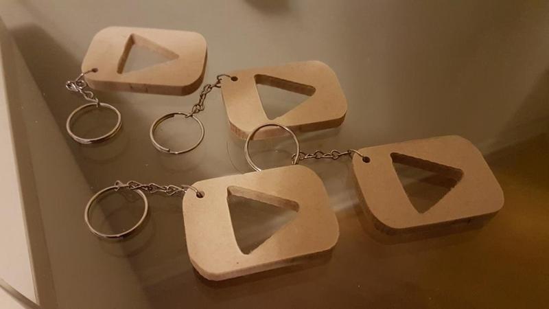 Youtube keyring cnc router / laser