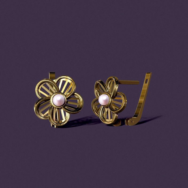 Children's pearl earrings