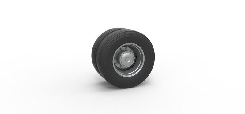 Rear wheel of racing semi truck Version 2 Scale 1:25