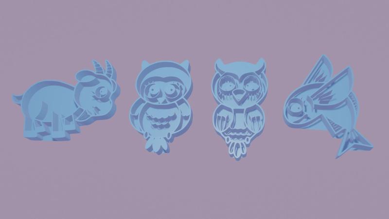 Animals 03 cookie cutter 4 pack