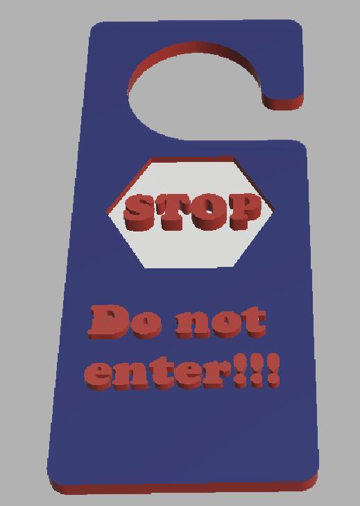 Sign on the door