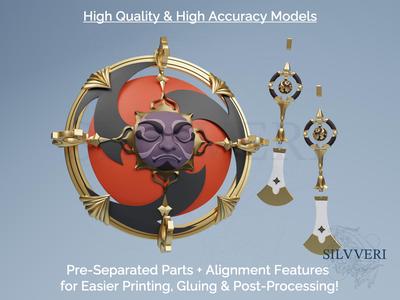 Scaramouche Hat for Cosplay - Genshin Impact - Instant Download STL Files for 3D Printing