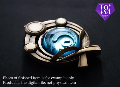 Inazuma hydro vision genshin impact 3d print cosplay stl files