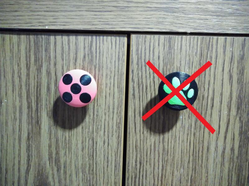 ladybug miraculous drawer handle