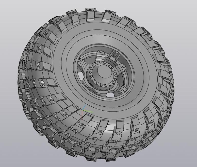 Russian military truck. kraz 225b.Wheel