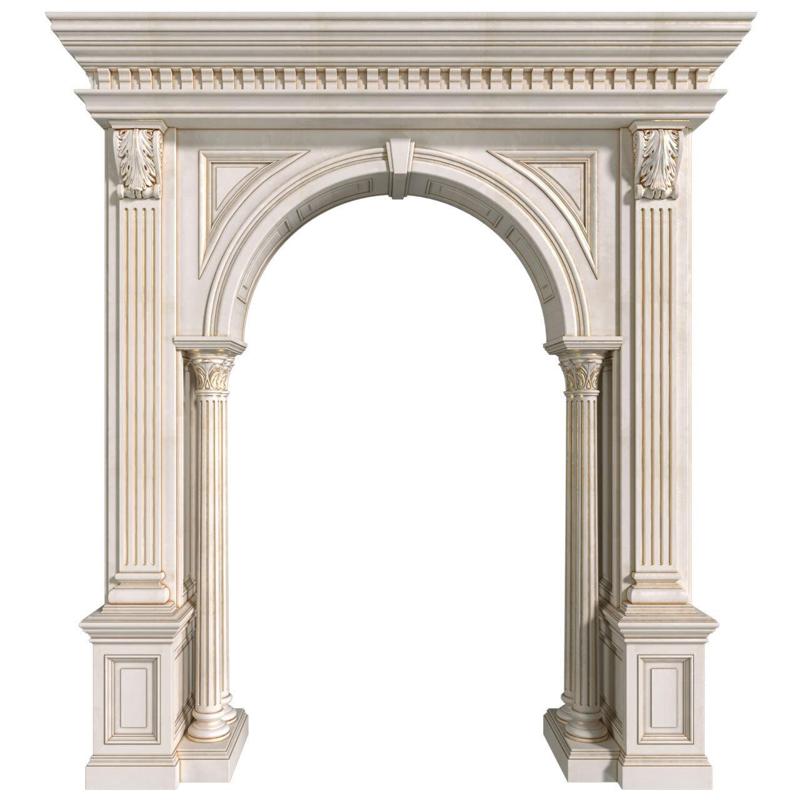 Arch in classic style.Arched interior doorway in a classic style.Traditional Interior Arched Doorway Opening