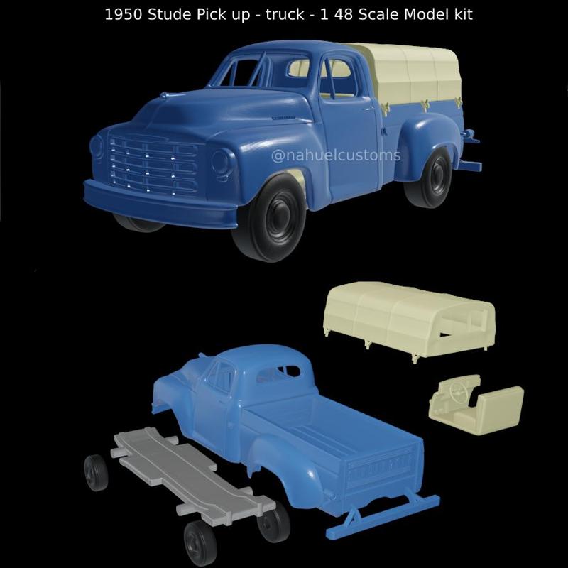 1950 Stude Pick up - truck - 1 48 Scale Model kit