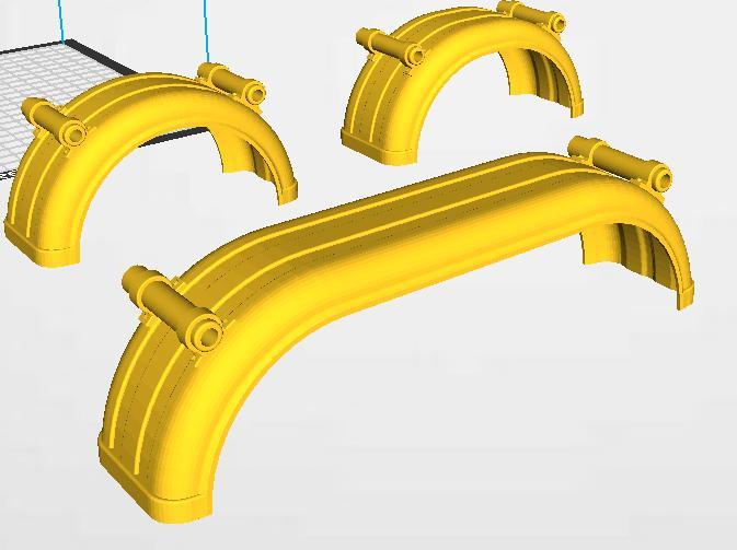 1:10/1:14 rc and model truck fender set