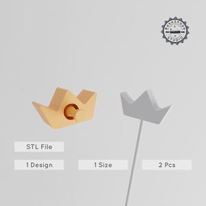 Noble Crown Cake Pop Mold, Royal & Majestic Headdress Design, Jewelry-Themed 3D Printing STL