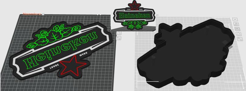 Heineken neon look lightbox