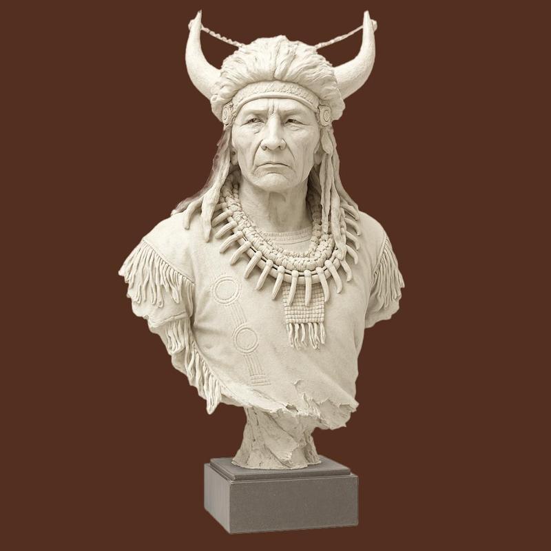 Warrior Spirit – Native Chief Bust 3D Print Model
