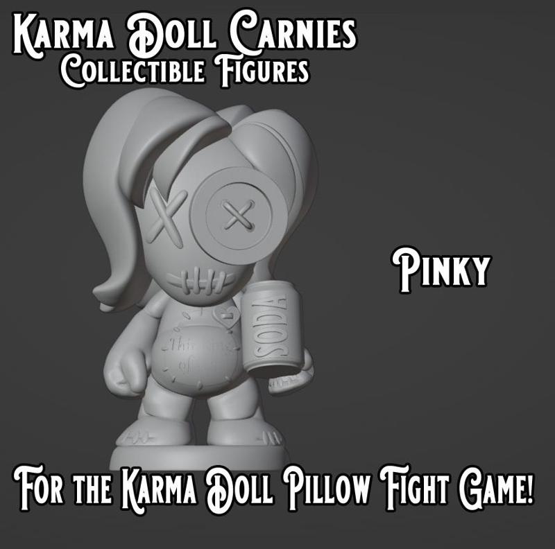 Karma Doll Pillow Fight Game Token: Pinky