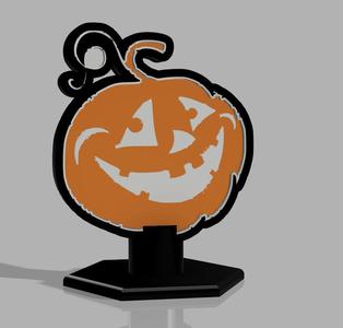 two-tone pumpkin light box