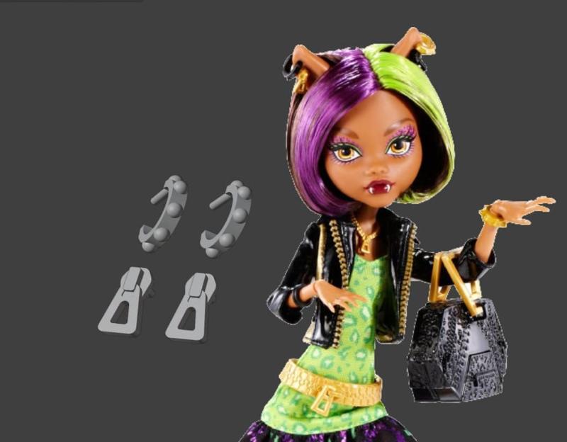 Clawdeen Wolf New Scaremester Earrings Replacements