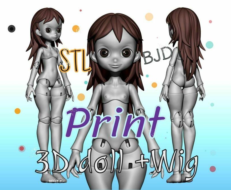 Sara - STL 3D Kit Printed Ball Jointed Doll Base - PLA filament /SLA Resin Compatible files