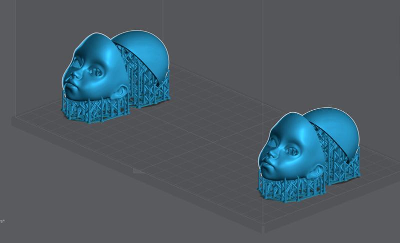 BJD Doll head Bouillette pre-support