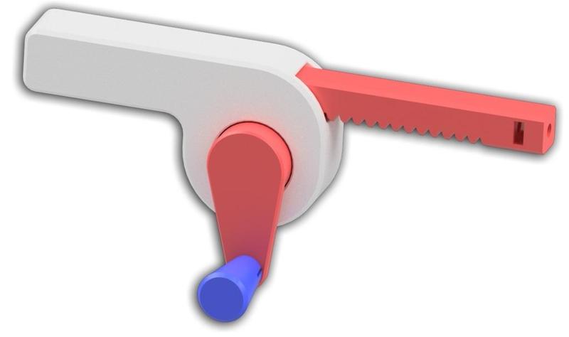 Rack and Pinion Hand Cranked Drive