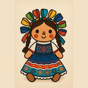 Cortador de galletas muñeca tradicional mexicana 15 de septiembre independencia Maria Lele  Cookie cutter traditional Mexican doll September 15th independence Maria Lele