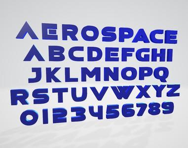FONT ALPHABET LETTERS NUMBERS Aerospace