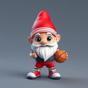 Basketball Player Gnome - Fun and Sporty Desk Decoration