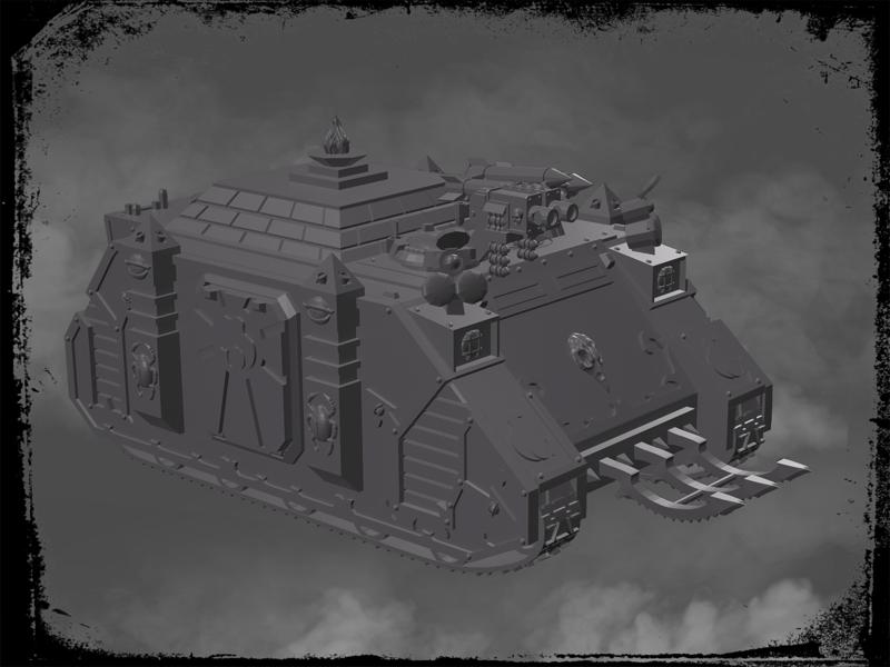 TS Egyptian sons Rhino apc transport truescale (rescaled) trims, spikes, chains, customizable