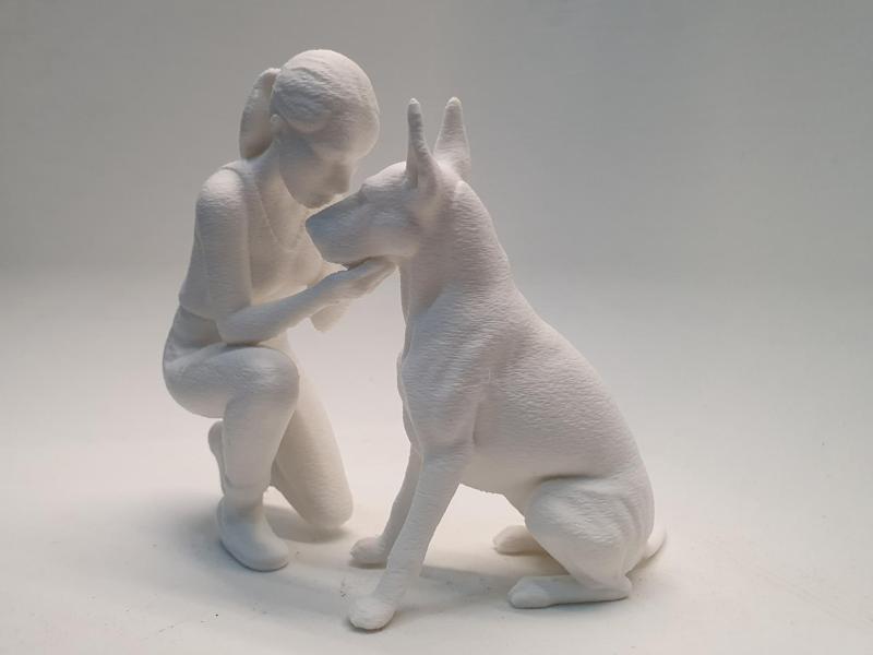 Doberman Loving Dog Mom Sculpture
