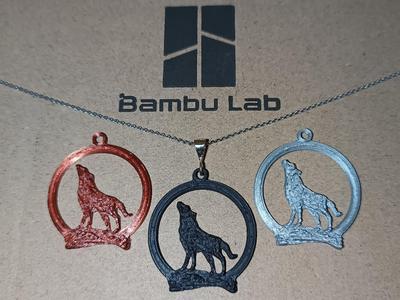 Howling Wolf Necklace/Pendant (Single Color)